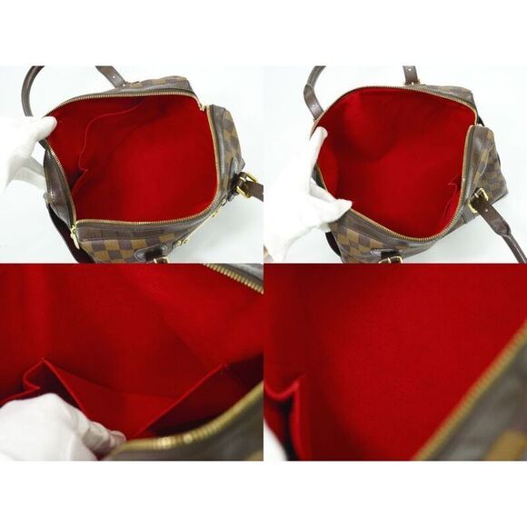 Authentic Louis Vuitton LV Barclays Damier Ebène Handbag Brown N52000 Berkeley - Picture 8 of 9